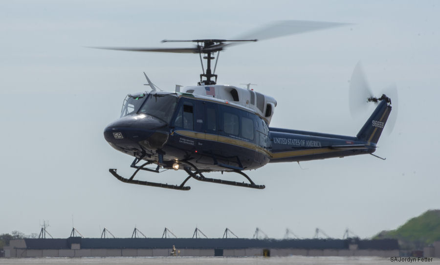 USAF’s 1st Helicopter Squadron UH-1N Huey from Andrews AFB, normally involved in VIP duties, recovered the downed pilot during the F-16 Fighting Falcon crash incident