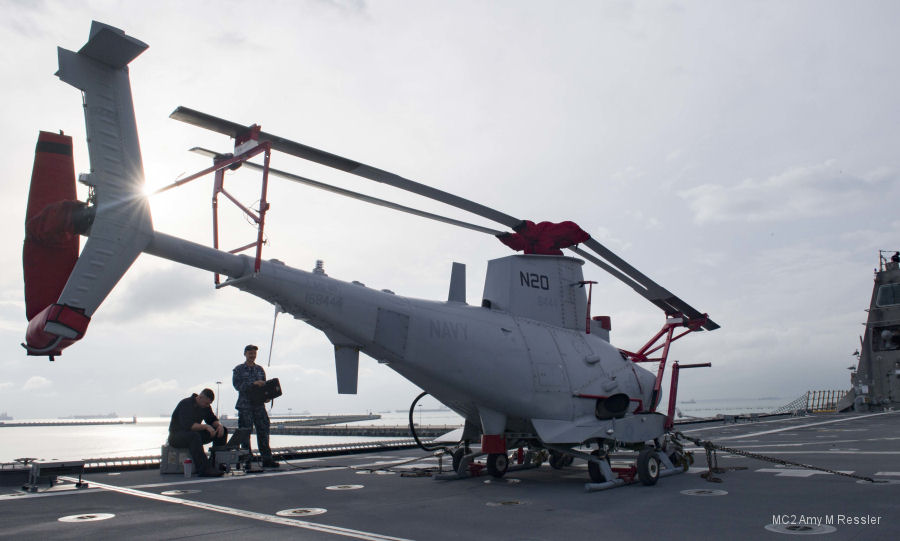 US Navy’s HSC-23 trained handed off two autonomous, radar-equipped MQ-8B Fire Scout helicopters between multiple ground stations, a program first.