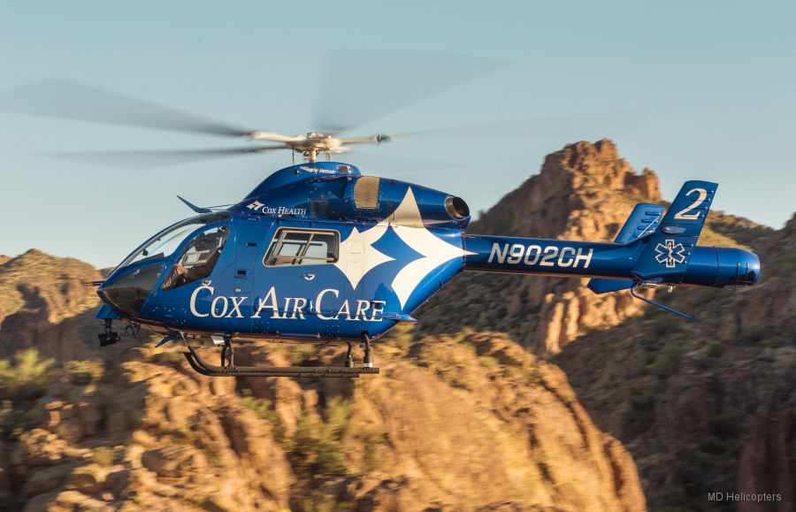 MD Helicopters delivered the converted MD902 Explorer, ex Dutch Police, to Springfield, Missouri-based Cox Health