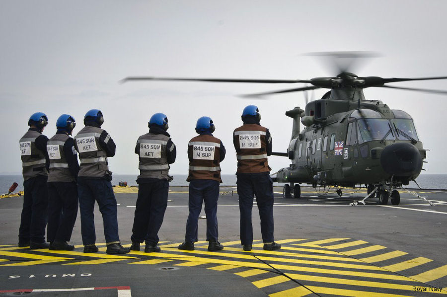 Royal Navy Merlin Deployed Aboard French Mistral