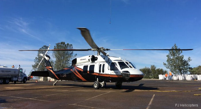 PJ Helicopters’ UH-60 Utility Hawks called in to assist in stabilizing the Oroville Dam in California, the tallest dam in the U.S.