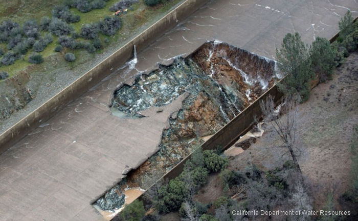The Oroville Dam in northern California is the tallest dam in USA. Storms caused heavy damage in February 2017