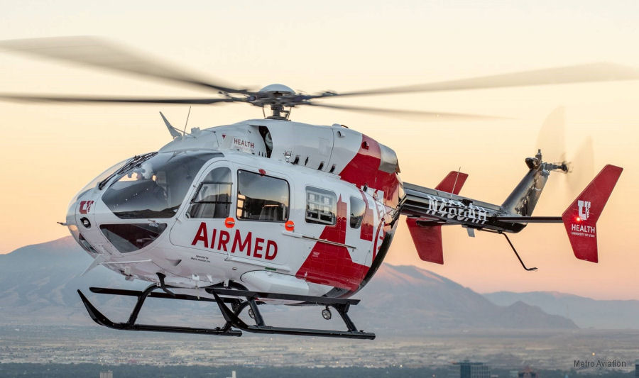 University of Utah’ AirMed  EC145e at AMTC 2018