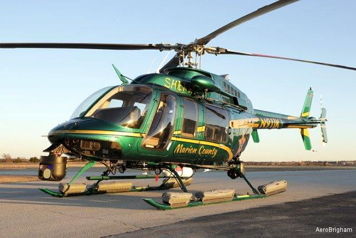 Helicopter Bell 407 Serial 53738 Register N911KV N407MX XA-UHH N94477 used by Marion County Sheriff's Office ,Helicopter Flight Services. Built 2006. Aircraft history and location