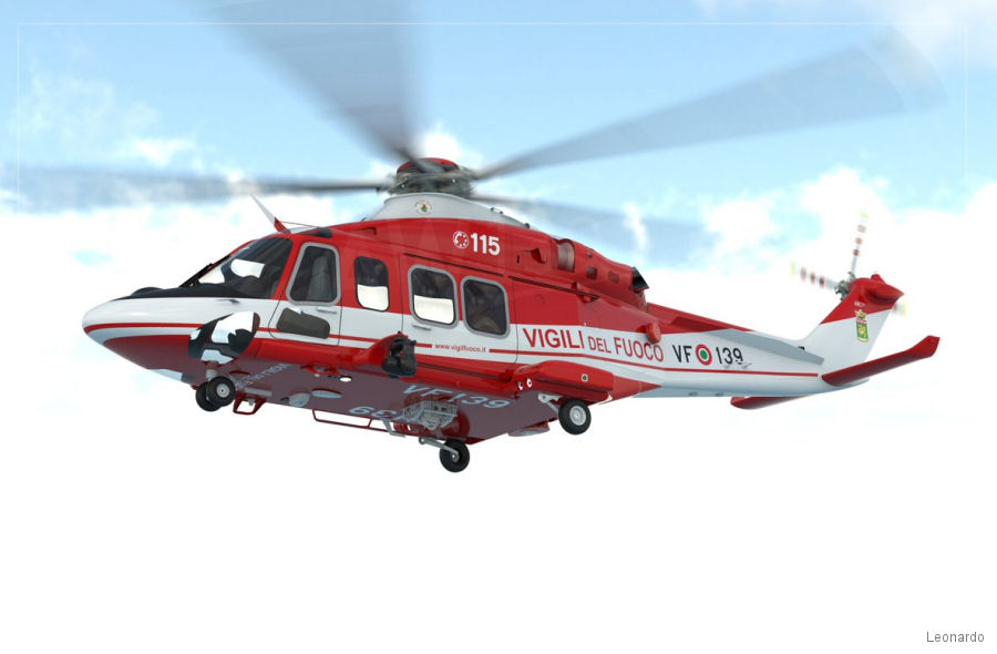 Italian Firefighters Orders Three AW139 Plus 12 Options