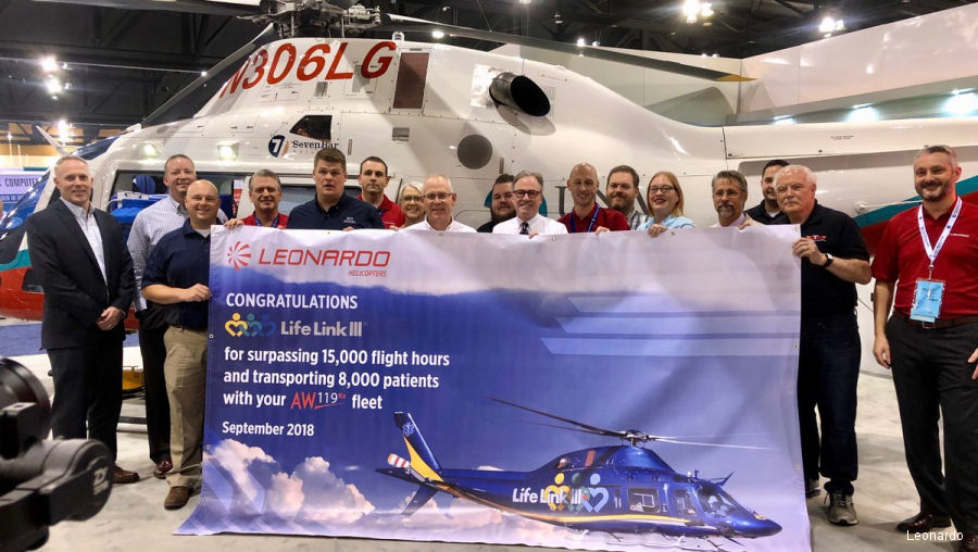 Life Link III Surpasses 15K Flight Hours in AW119Kx