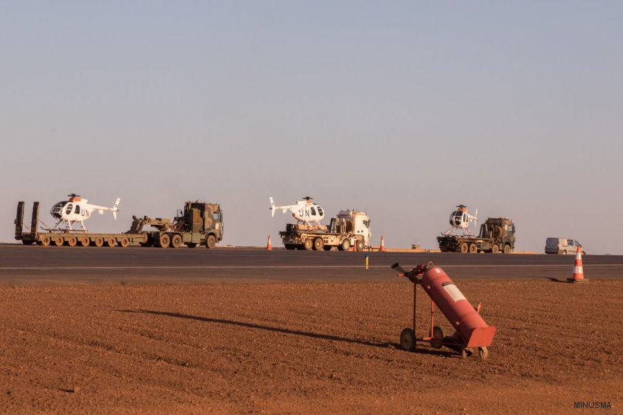 El Salvador MD500E Helicopters Arrived to Mali