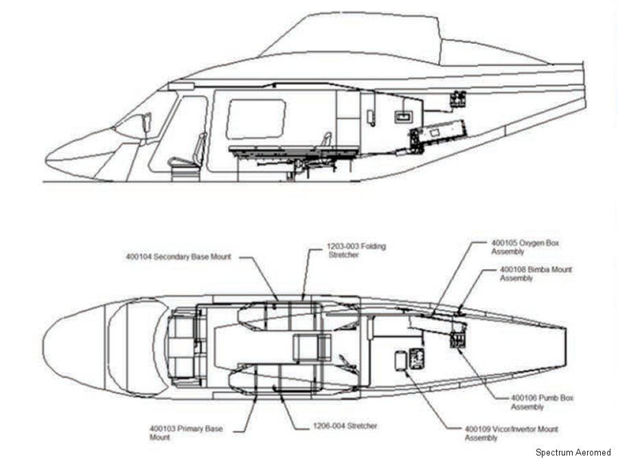 Air Ambulance Interior for the AW109SP