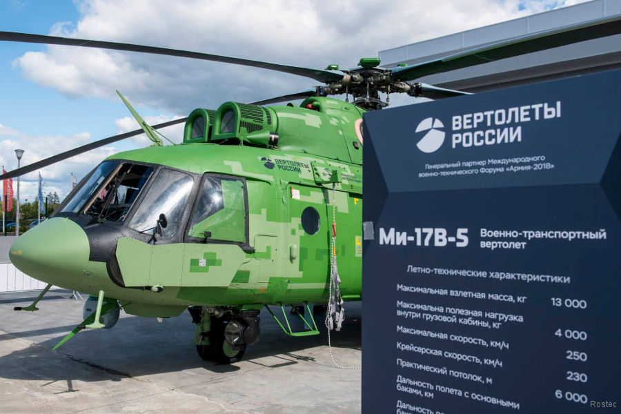 Mi-17V-5 and Police Ansat at Army-2018