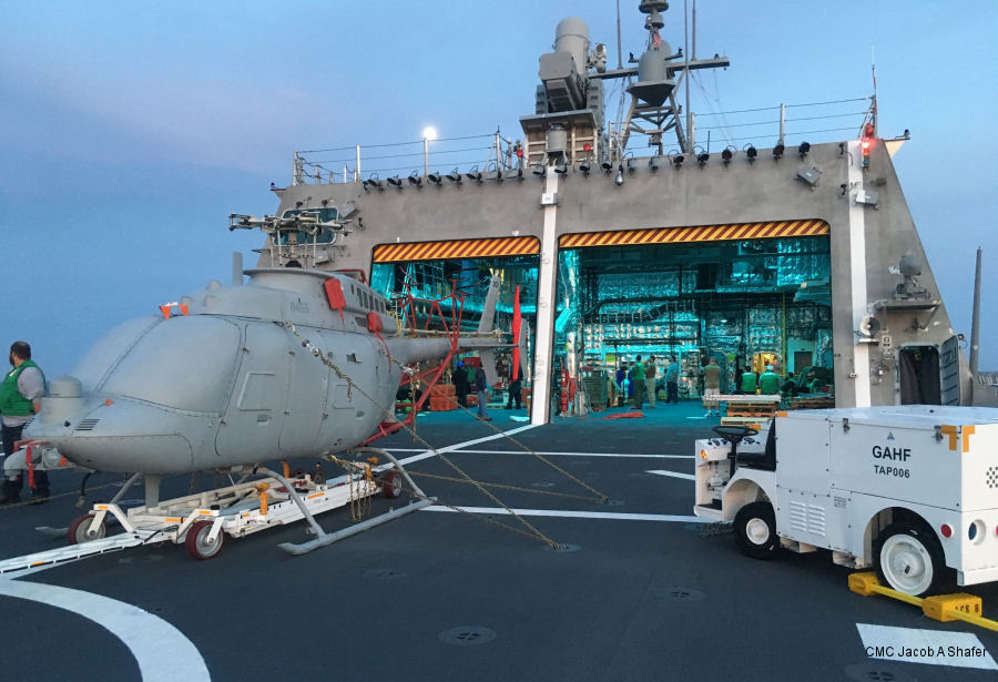 MQ-8C Drone Evaluation on USS Coronado
