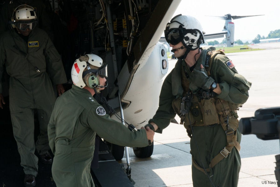 First Flight for All US Navy Crew in Osprey
