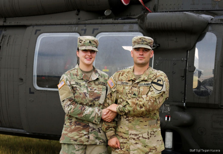 US Army Couple Flying Together