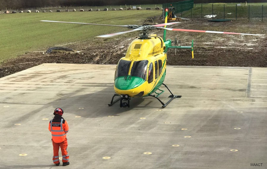 Wiltshire Air Ambulance Lands at Semington