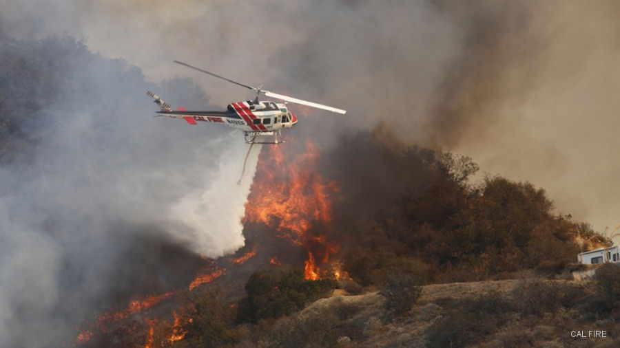 Firefighter Helicopters in the California’ Woolsey Fire