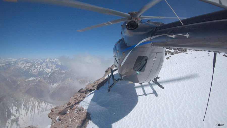 BK117D3 Landed on Americas Highest Peak