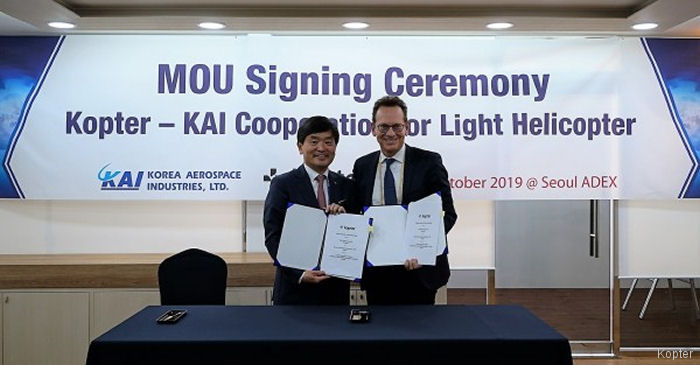 Kopter Signed MoU with KAI at ADEX 2019