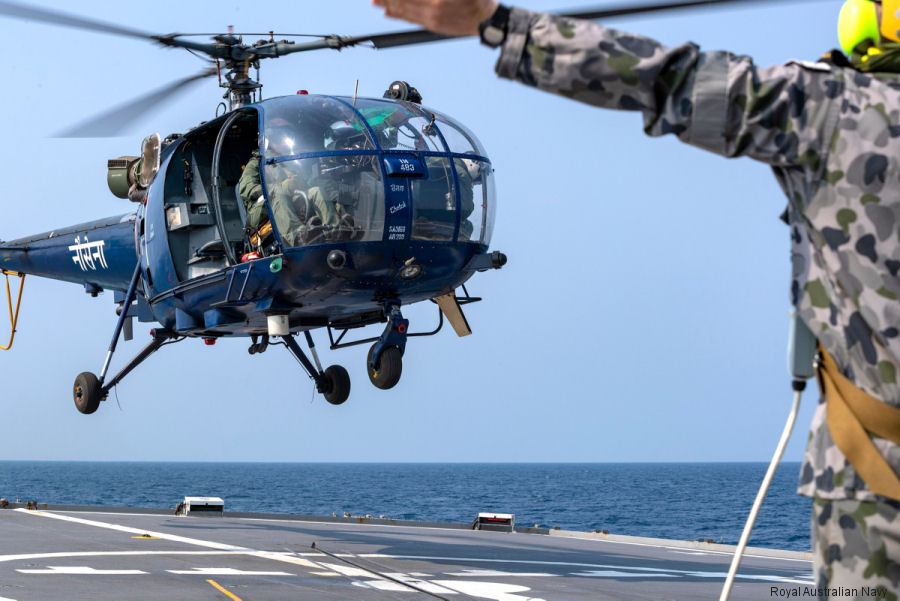 Indian Navy Helicopters on Australian Ships