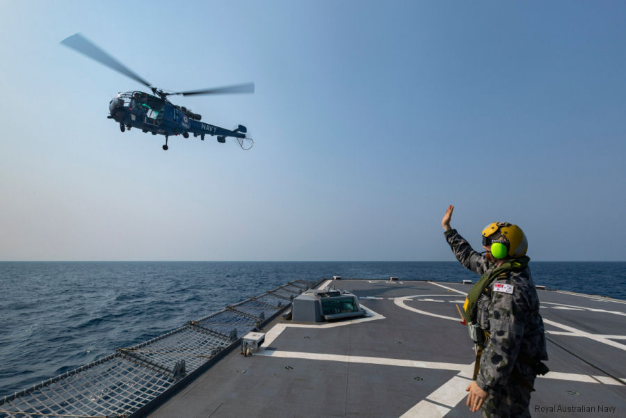 Indian Navy Helicopters on Australian Ships