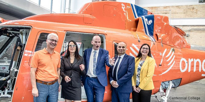 Ornge S-76 Donated to the Centennial College