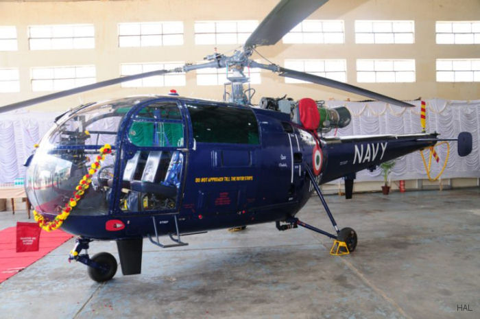 HAL Delivers Upgraded Chetak to Indian Navy