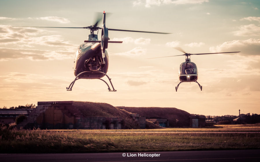 Two French Helicopters Around The Globe