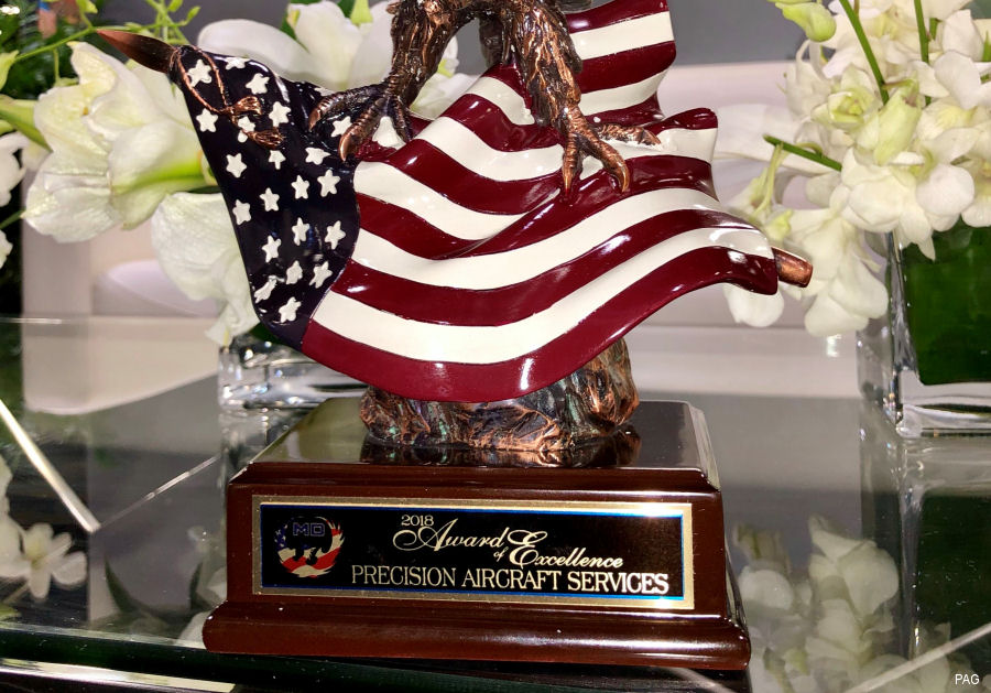 MD Helicopters presents “Excellence Award” to PAG