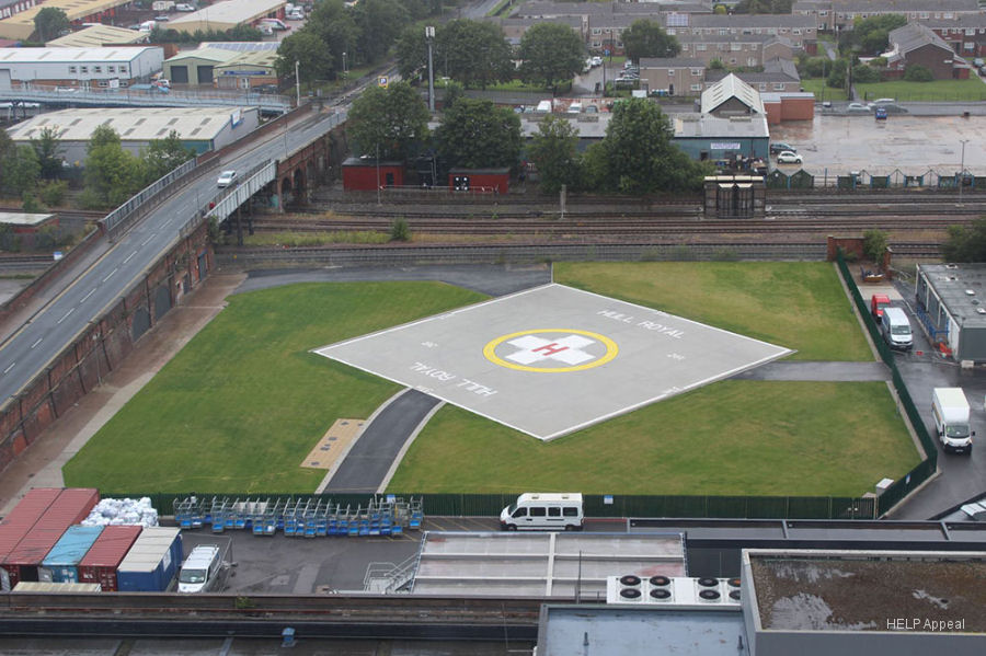 Hull Royal Infirmary Helipad First Landing