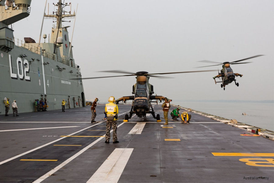 Australian Army Tigers Aboard Canberra for <span class=nobr>IPE 19</span>