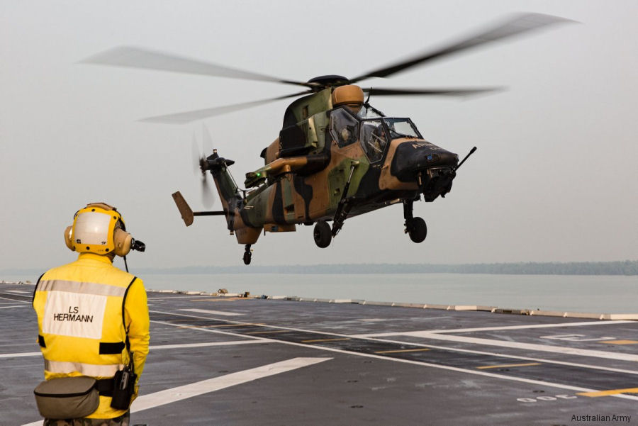 Australian Army Tigers Aboard Canberra for IPE 19