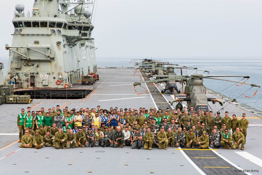 Australian Army Tigers Aboard Canberra for IPE 19