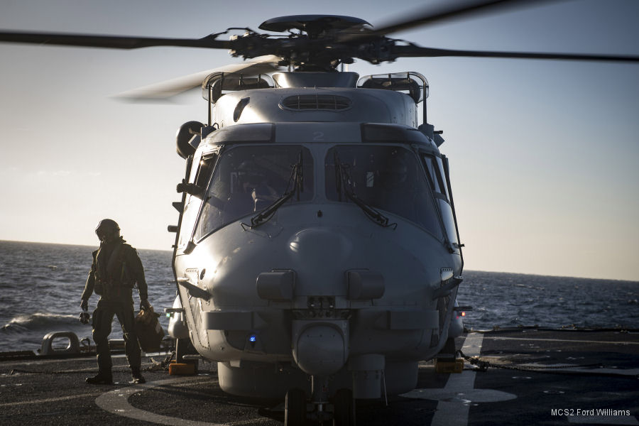 French NH90 on USS Donald Cook for FANAL 2019
