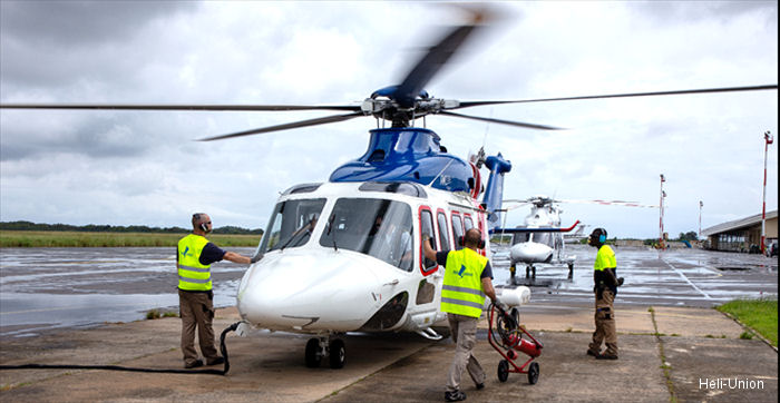Helicopters in Gabon Serving Oil and Gas Industry