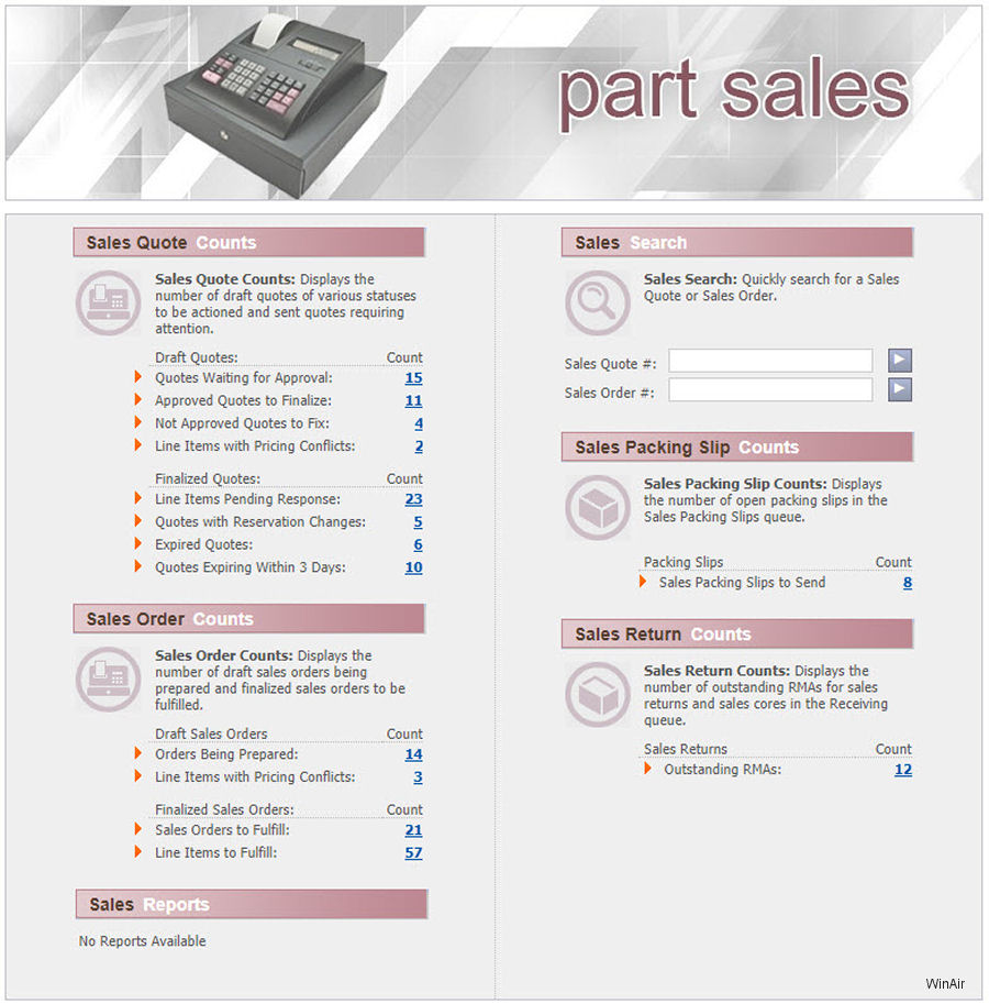 WinAir Releases Part Sales Module for Version 7
