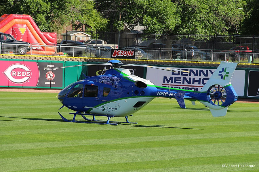 Detailed history and photos of helicopter Eurocopter EC135P2+ Serial 0598 Register N911SV N435AL XA-HSF used by SVH (St Vincent Healthcare) ,Metro Aviation ,Bristow US ,Heliservicio ,Air Logistics Track service timeline and current status.