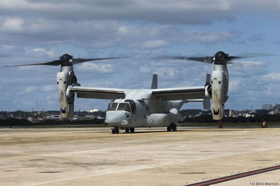 Marines VMM-268 Ospreys in Trans-Pacific Flight