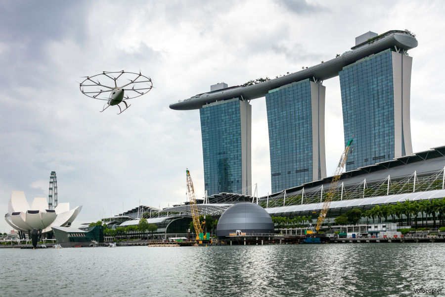 Volocopter Air Taxi Testing in Singapore