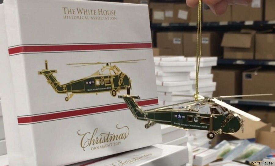 White House Helicopter Christmas Ornament