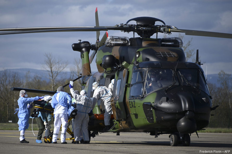 Helicopter NH Industries NH90 TTH Serial 1386 Register 1386 used by Aviation Légère de l'Armée de Terre ALAT (French Army Light Aviation). Aircraft history and location