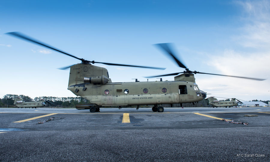 Helicopter Boeing CH-47F Chinook Serial M.8845 Register 11-08845 used by US Army Aviation Army. Aircraft history and location