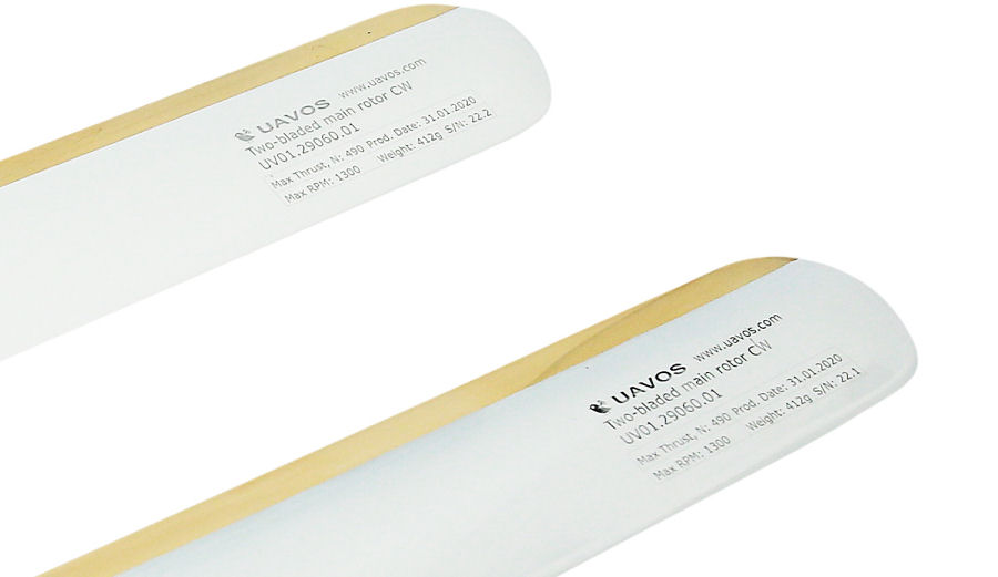 New Main Rotor Blades for Drones by UAVOS