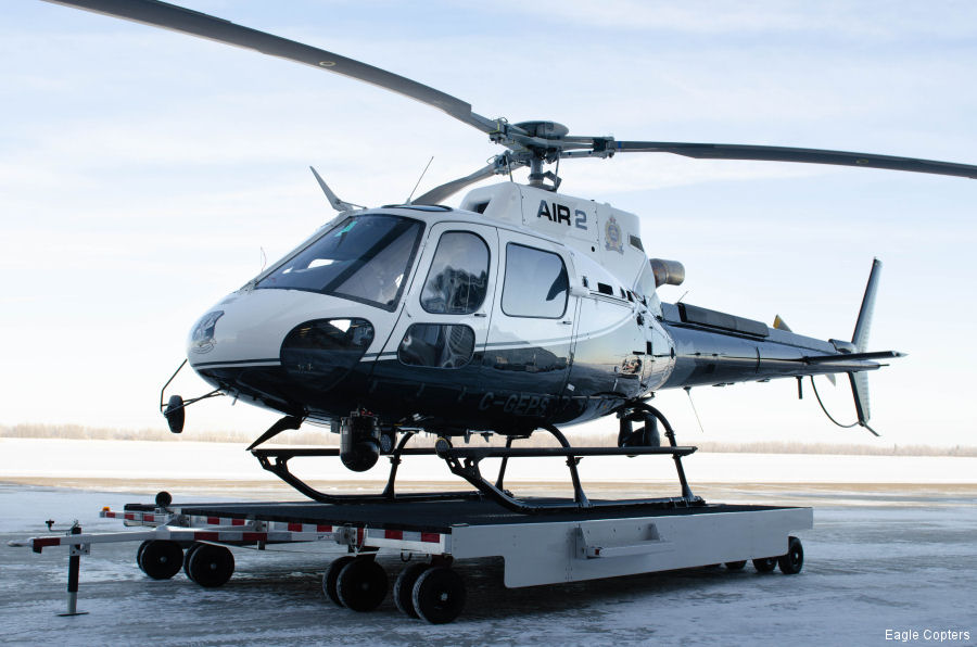 Helicopter Airbus H125 Serial 8758 Register C-GEPS used by Canadian Police ,Eagle Copters ,Airbus Helicopters Canada. Built 2019. Aircraft history and location