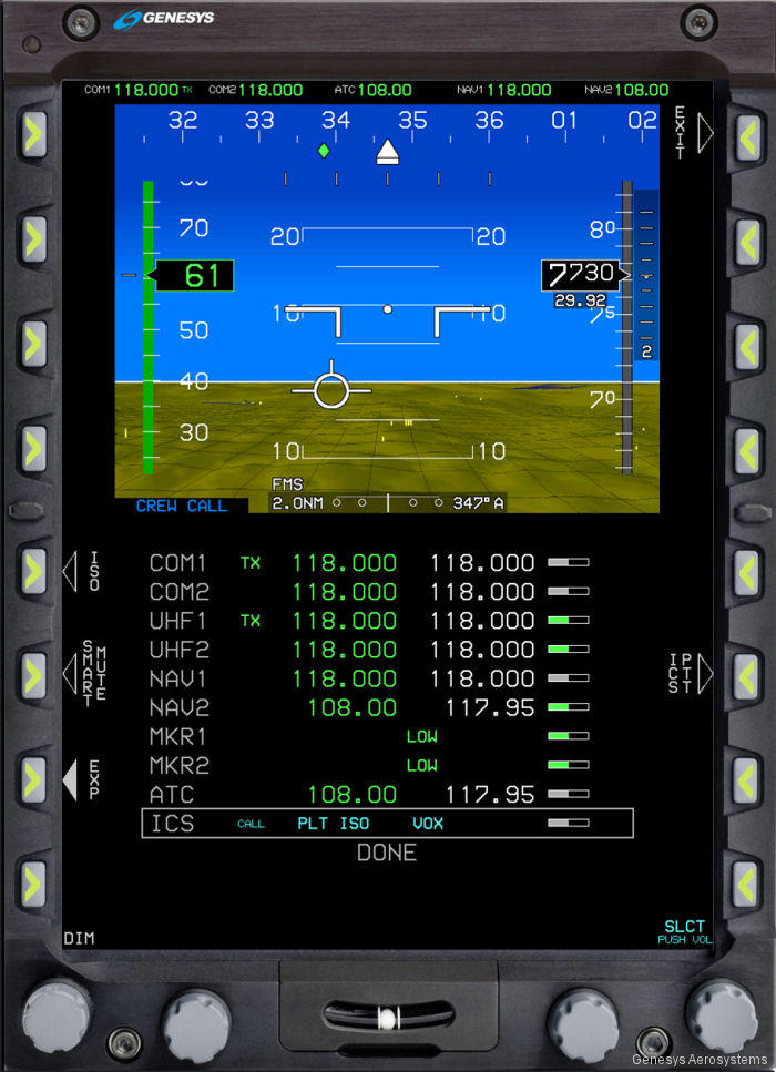 EFIS IDU-680 Display with Audio Management