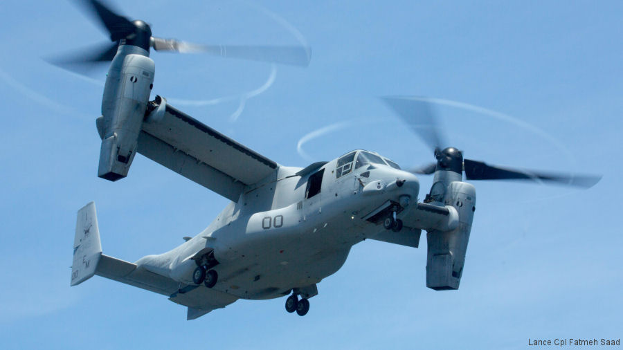 Helicopter Bell MV-22B Osprey Serial D0252 Register 168349 used by US Marine Corps USMC. Aircraft history and location