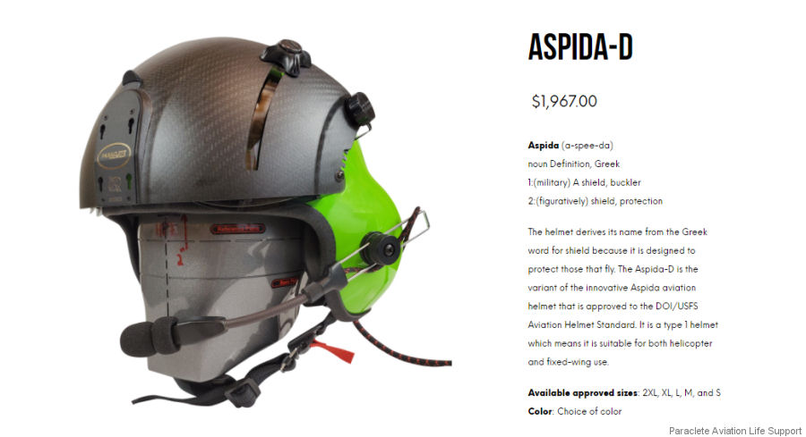 Helicopter Helmets Aegis and Aspide
