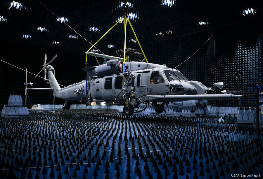 HH-60W in Anechoic Chamber for Systems Testing