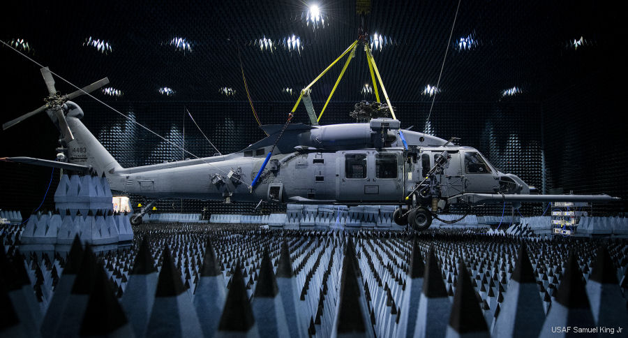 HH-60W in Anechoic Chamber for Systems Testing
