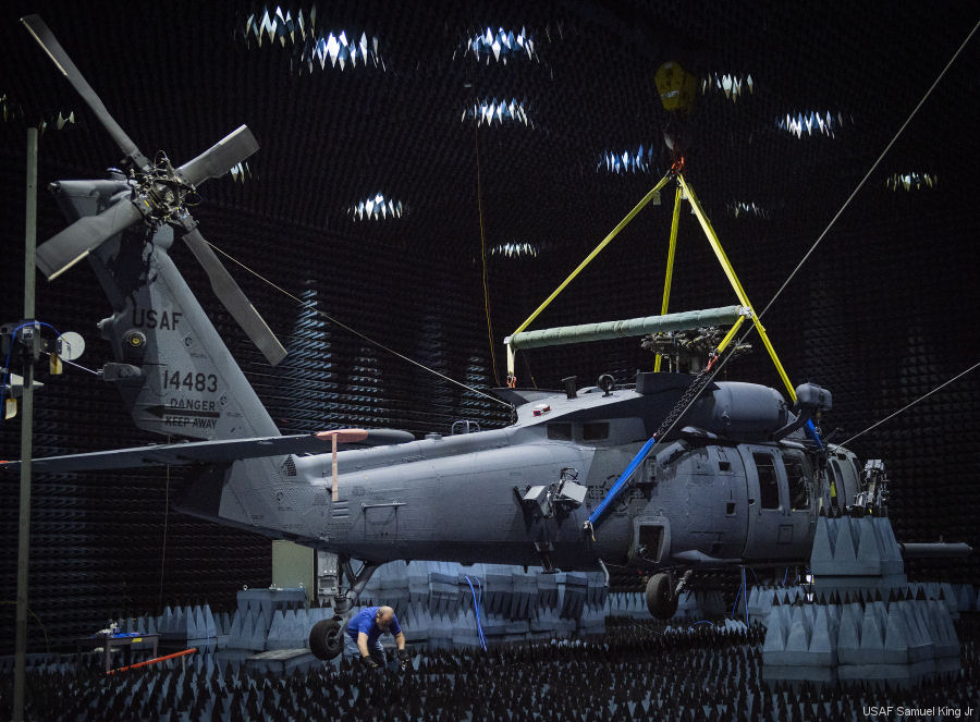HH-60W in Anechoic Chamber for Systems Testing