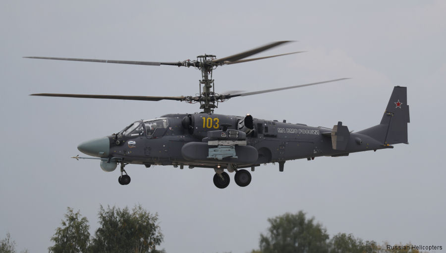 Upgraded Ka-52M Combat Helicopter
