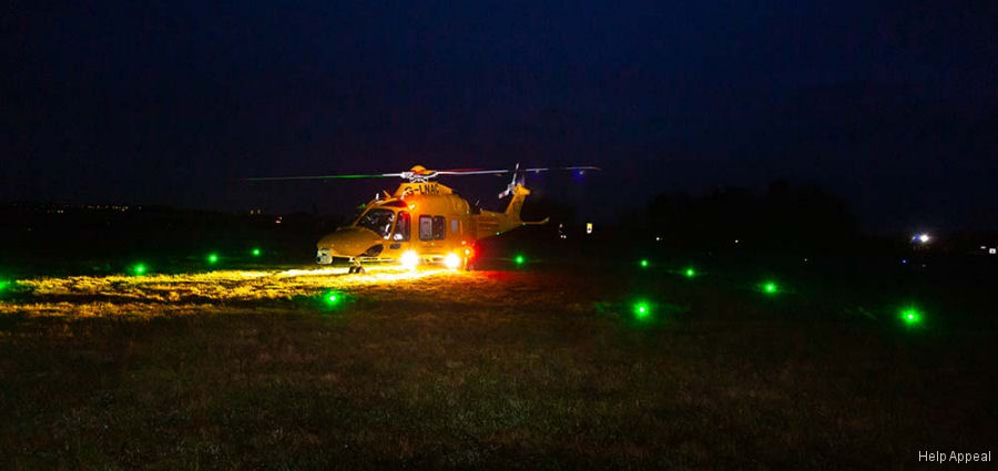 Lincs & Notts Air Ambulance Lights Up