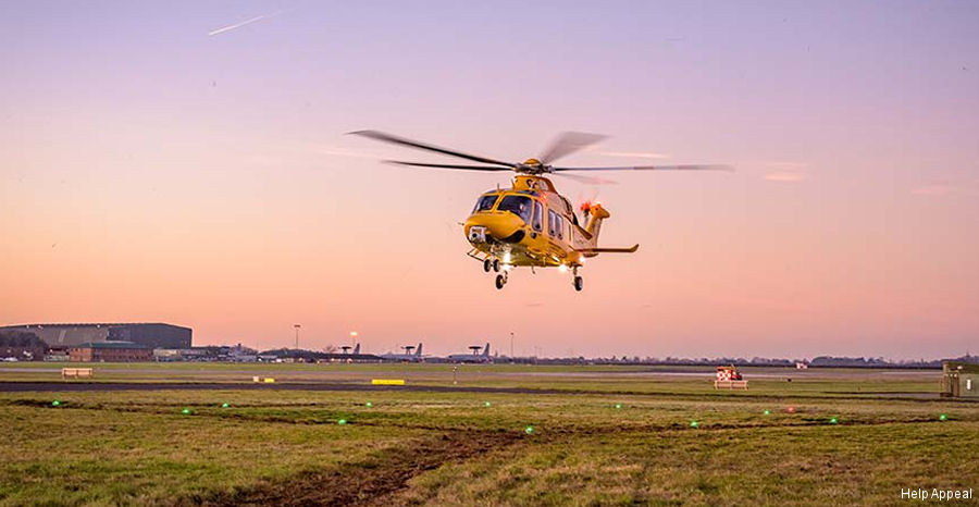 Lincs & Notts Air Ambulance Lights Up
